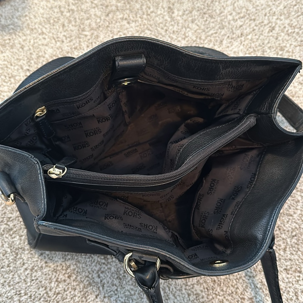 Michael Kors Black Leather Hamilton Tote - Picture 4 of 4